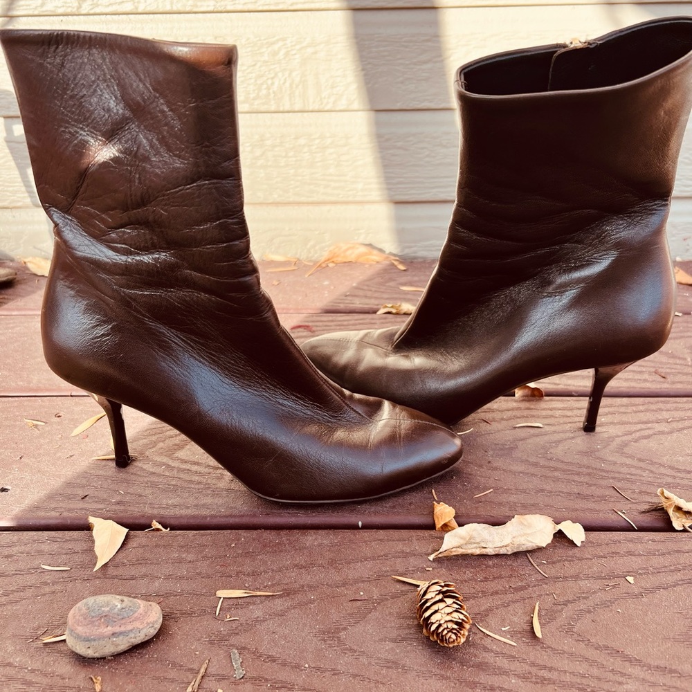 GUCCI chocolate brown bootie EU 38.5